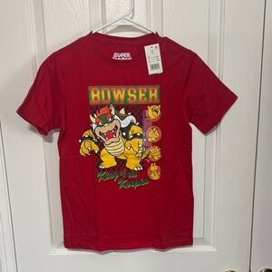 Hybrid Apparel Red Bowser Graphic Tee - Yellow & Green Accents